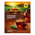Чай Лисма крепкий черный 100пак Майский
