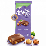 Шоколад МИЛКА цельный фундук 85гр.