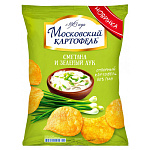 Картофель Московский хрустящий со вкусом сметаны и зеленого лука 150 гр Москарт