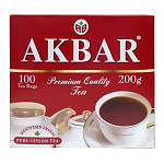 Чай Акбар Красная пачка черный 100пак