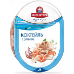 Пресервы Санта Бремор коктейль из морепродуктов в заливке 200 гр пл/б